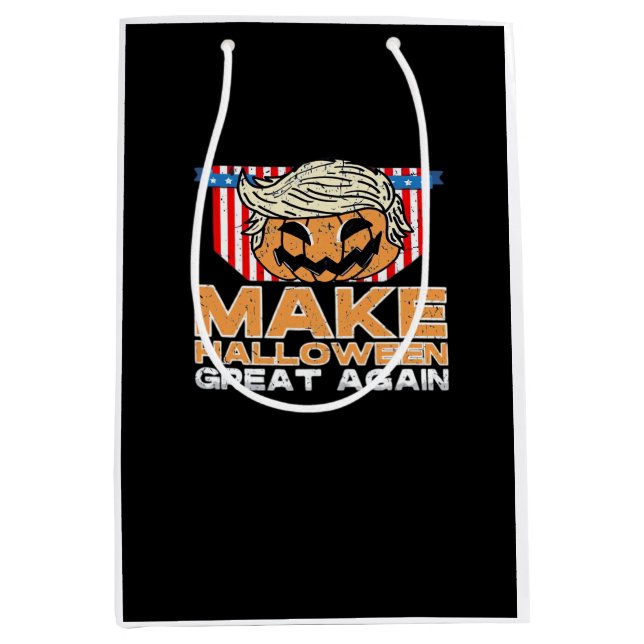 Trumpkin Halloween Vintage Political Funny Medium Gift Bag (Front)