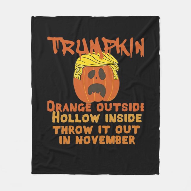 Trumpkin Inside Throw Out November Classic Fleece Blanket (Front)
