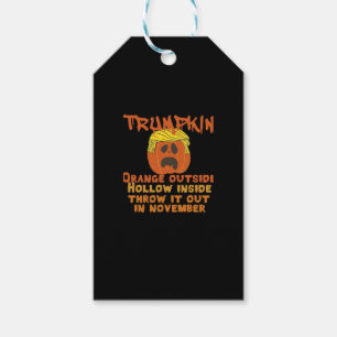 Trumpkin Inside Throw Out November Classic Gift Tags