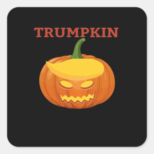 Trumpkin Jack-O-Lantern Classic Square Sticker