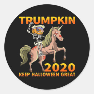 Trumpkin Keep Halloween Great Pumpkin   Classic Round Sticker