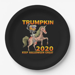 Trumpkin Keep Halloween Great Pumpkin Paper Plate