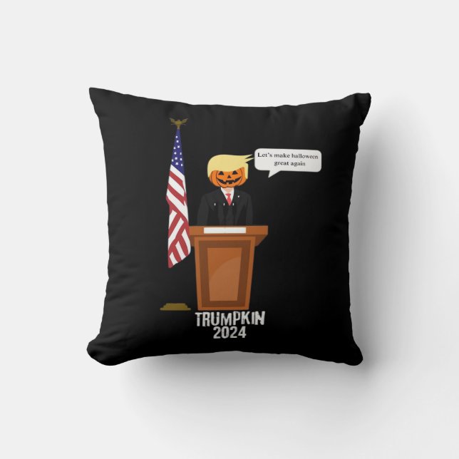 Trumpkin Let's Make Halloween Great Again Classic Cushion (Front)