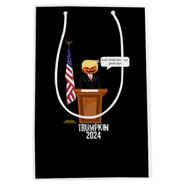 Trumpkin Let's Make Halloween Great Again Classic Medium Gift Bag (Front)