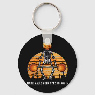 Trumpkin Make Halloween Again Gym Fitness Funny Key Ring