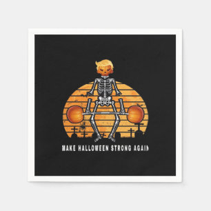 Trumpkin Make Halloween  Again Gym Fitness Funny Napkin