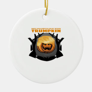 Trumpkin, Make Halloween Great Again Classic Ceramic Tree Decoration