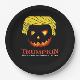 Trumpkin Make Halloween Great Again Classic – Slot Paper Plate