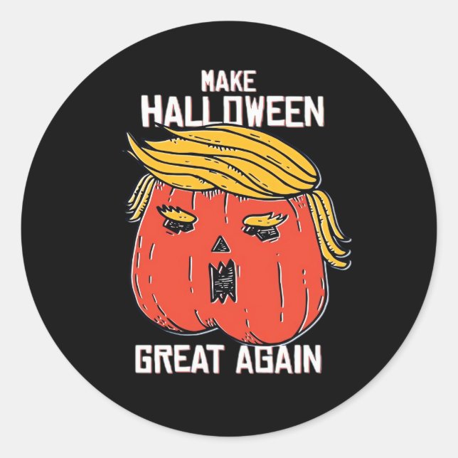 Trumpkin Make Halloween Great Again Classic – Spoo Classic Round Sticker (Front)