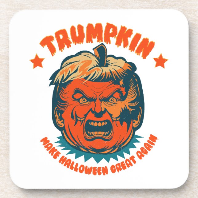 trumpkin make halloween great again funny  coaster (Front)