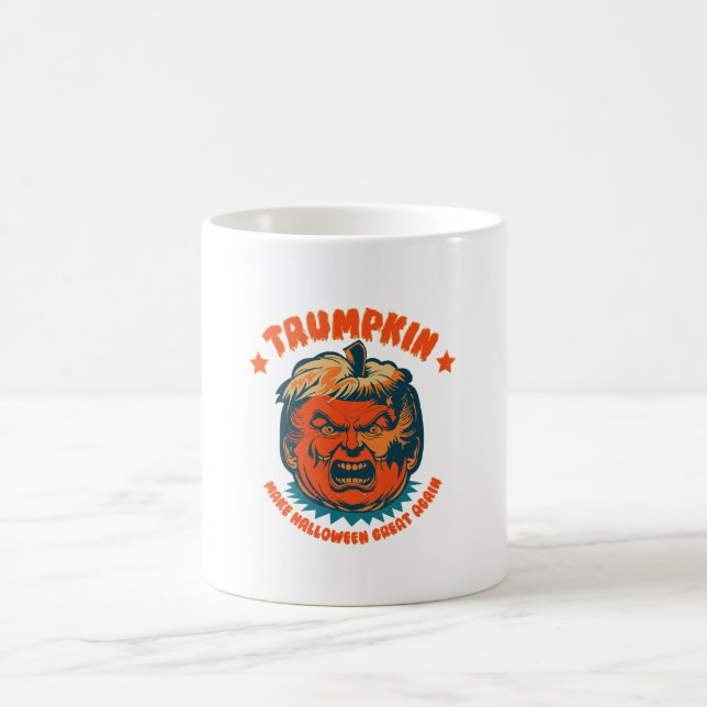 trumpkin make halloween great again funny coffee mug (Center)