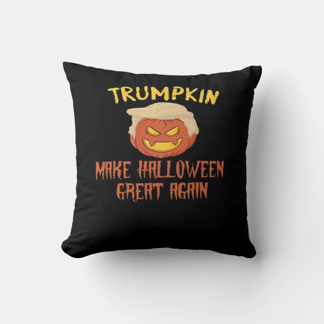 Trumpkin Make Halloween Great Again – Funny Costum Cushion (Front)