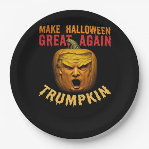 Trumpkin Make Halloween Great Again – Funny Donald Paper Plate