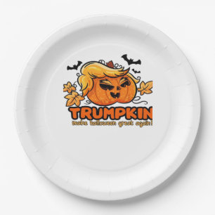 Trumpkin - Make Halloween Great Again! - Funny Hal Paper Plate