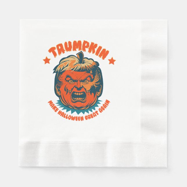 trumpkin make halloween great again funny napkin (Front)
