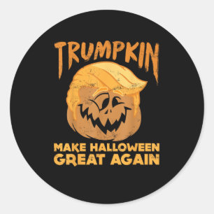 Trumpkin Make Halloween Great Again Funny Politica Classic Round Sticker