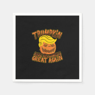 Trumpkin Make Halloween Great Again Funny Politics Napkin