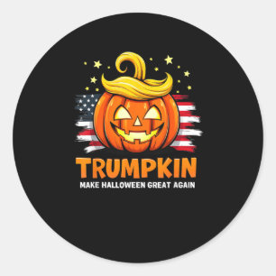 Trumpkin Make Halloween Great Again Funny Pumpkin Classic Round Sticker