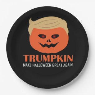 Trumpkin Make Halloween Great Again Funny Spooky P Paper Plate