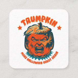 trumpkin make halloween great again funny square business card