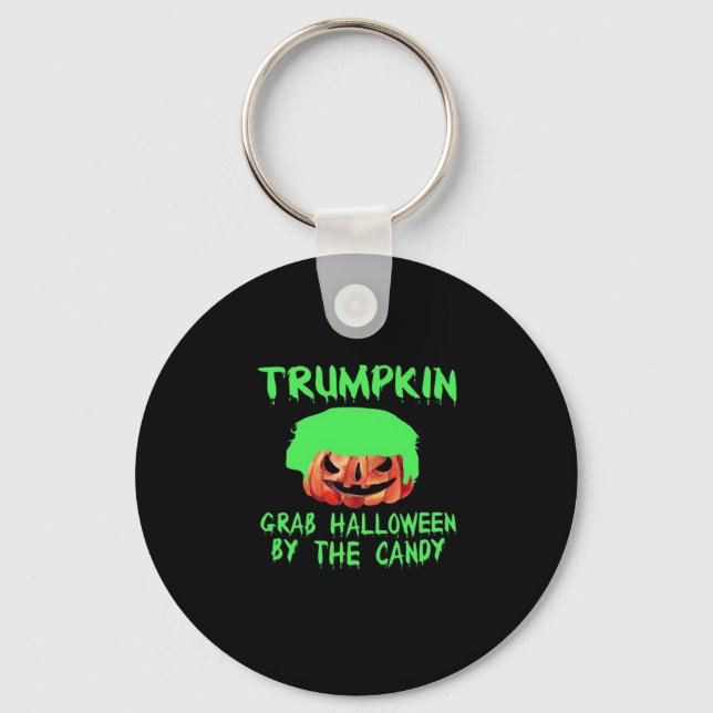 Trumpkin Make Halloween Great Again Grab Em' By Th Key Ring (Front)