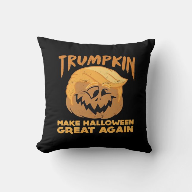 Trumpkin Make Halloween Great Again Halloween Desi Cushion (Front)