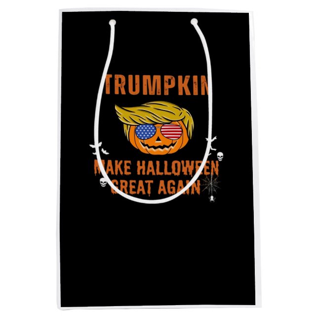 Trumpkin Make Halloween Great Again,  Halloween Pu Medium Gift Bag (Front)