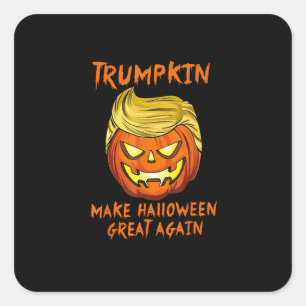 Trumpkin Make Halloween Great Again Jack O Lantern Square Sticker