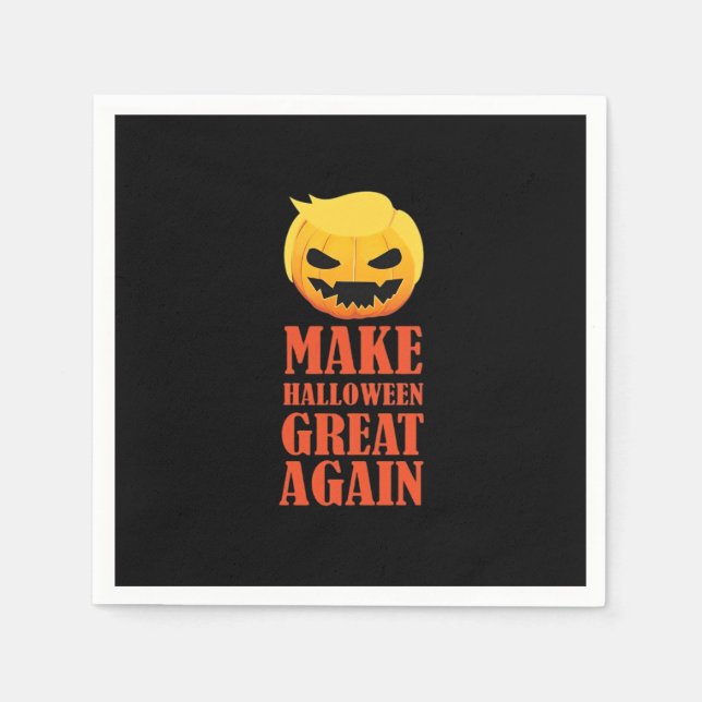 Trumpkin Make Halloween Great Again – MAGA Pumpkin Napkin (Front)