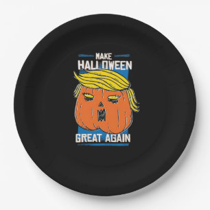 Trumpkin Make Halloween Great Again Paper Plate