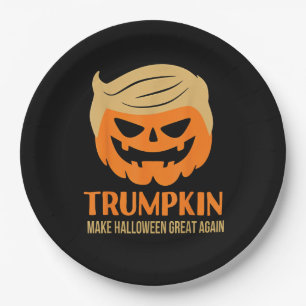 Trumpkin Make Halloween Great Again Paper Plate