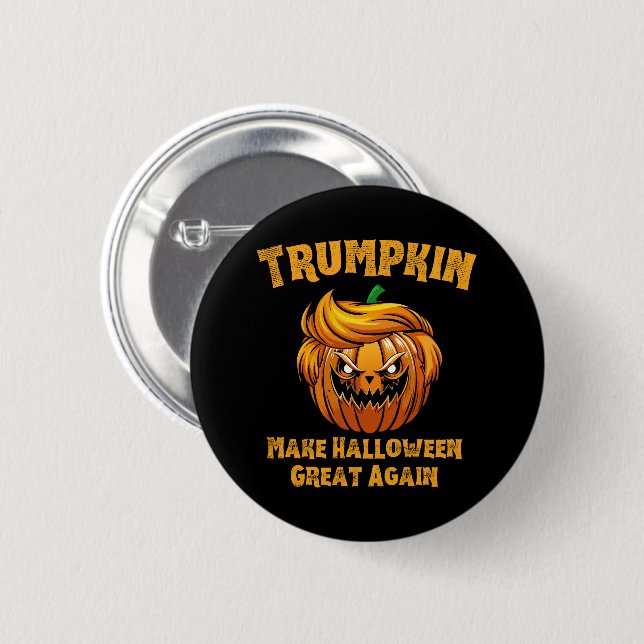 Trumpkin Make Halloween Great Again Political 6 Cm Round Badge (Front & Back)