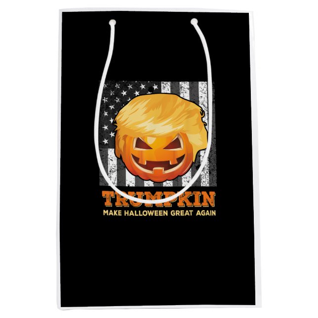 Trumpkin Make Halloween Great Again President  Pum Medium Gift Bag (Front)