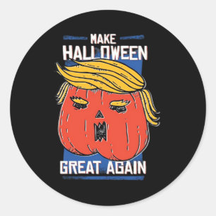 Trumpkin Make Halloween Great Again Pumpkin Classic Round Sticker
