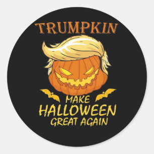 Trumpkin Make Halloween Great Again – Retro Pumpki Classic Round Sticker