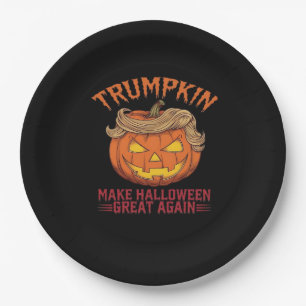 Trumpkin Make Halloween Great Again - Sarcastic Sa Paper Plate