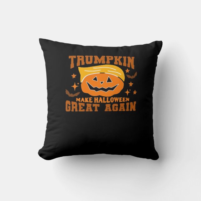Trumpkin Make Halloween Great Again – Spooky Polit Cushion (Front)