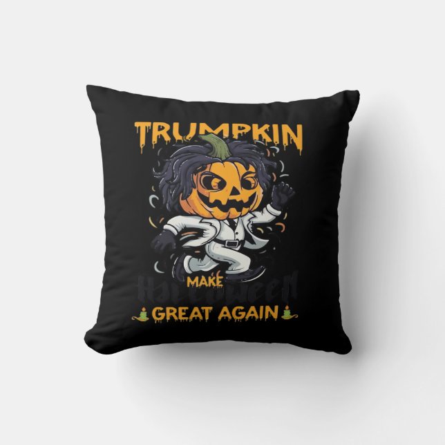 Trumpkin Make Halloween Great Again  Trumpkin Cost Cushion (Front)