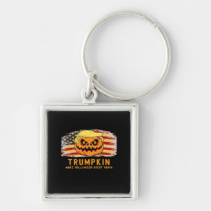 Trumpkin Make Halloween Great Again Us Flag Funny  Key Ring
