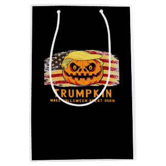 Trumpkin Make Halloween Great Again Us Flag Funny Medium Gift Bag