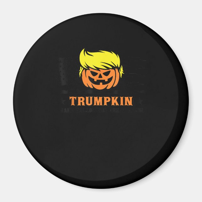 Trumpkin Make Halloween Great Again USA Flag Funny Magnet (Front)