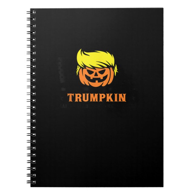 Trumpkin Make Halloween Great Again USA Flag Funny Notebook (Front)