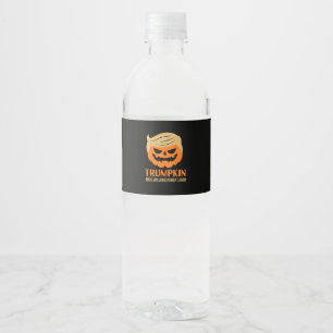 Trumpkin Make Halloween Great Again Water Bottle Label