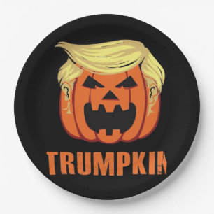 Trumpkin Make Halloween Paper Plate