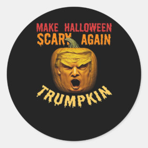 Trumpkin Make Halloween Scary Again – Funny Donald Classic Round Sticker