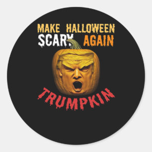Trumpkin Make Halloween Scary Again – Funny Donald Classic Round Sticker