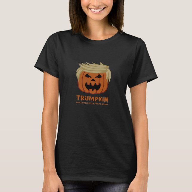 Trumpkin – Make Halloweens Great Again Funny Pumpk T-Shirt (Front)