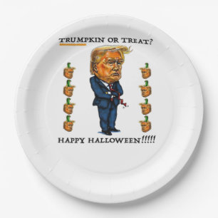 Trumpkin Or Treat Classic Paper Plate