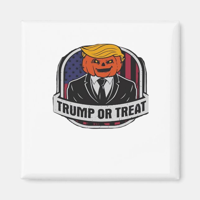 Trumpkin Or Treat Halloween - Political Costume Cl Magnet (Front)