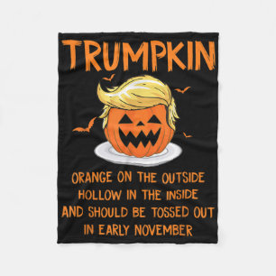 Trumpkin Orange On The Outside Anti-trump Hallowee Fleece Blanket